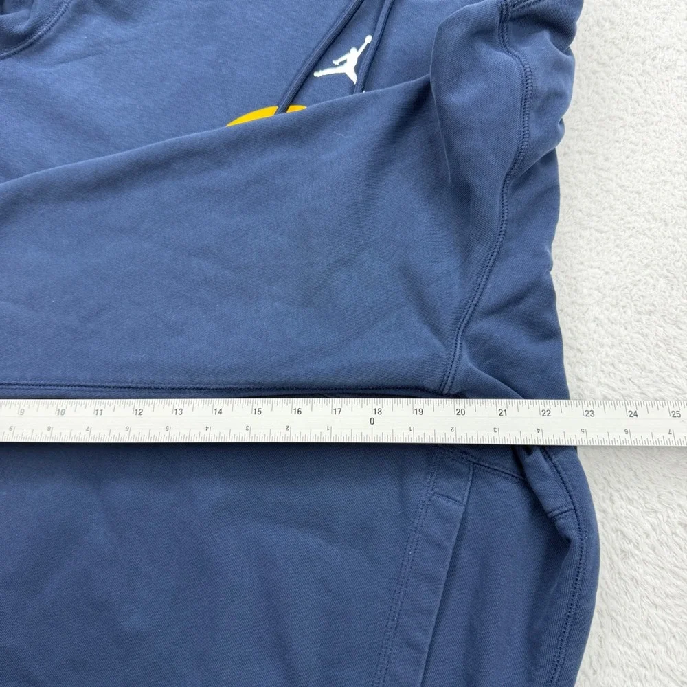 Jordan Navy Blue V Logo Graphic Pullover‎ Hoodie Mens Large Jumpman Sweatshirt